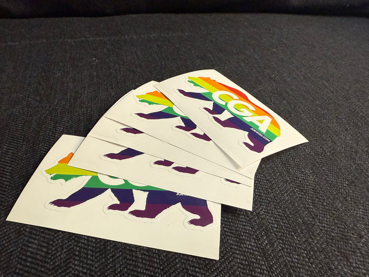 CGA Rainbow Bear Stickers - Pack of 5